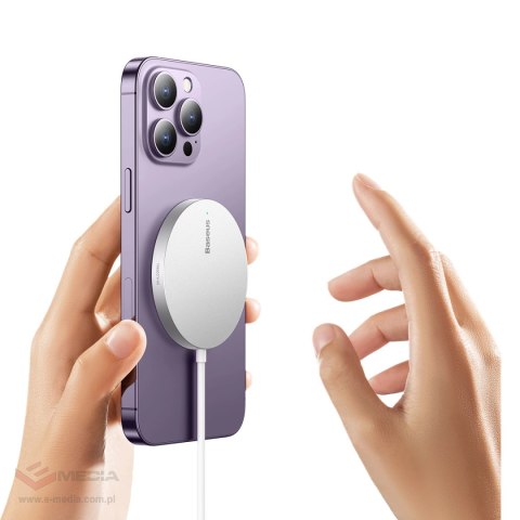 Baseus Simple Mini3 ładowarka indukcyjna 15W srebrny