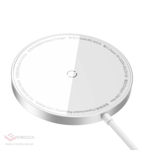 Baseus Simple Mini3 ładowarka indukcyjna 15W srebrny