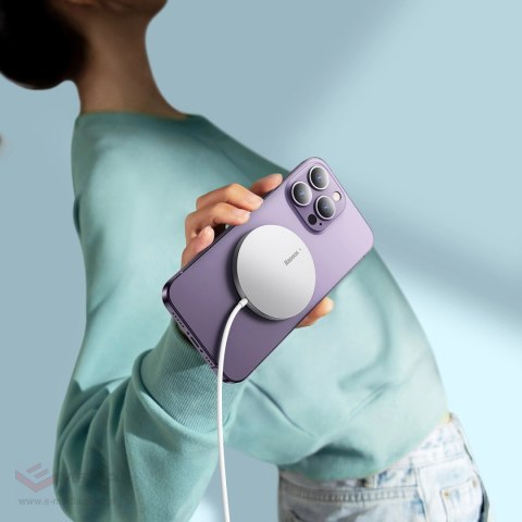 Baseus Simple Mini3 ładowarka indukcyjna 15W srebrny