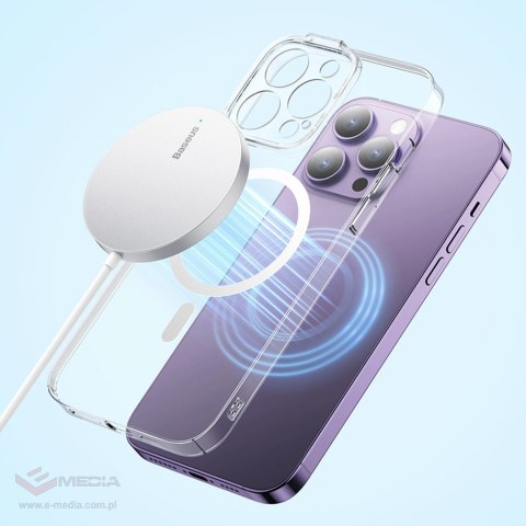 Baseus Simple Mini3 ładowarka indukcyjna 15W srebrny