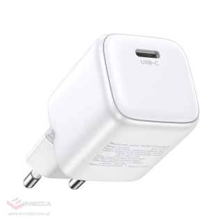 Ładowarka Ugreen Nexode mini CD318 15324 sieciowa GaN 20W USB-C PD 3.0 / QC 4.0 - biała