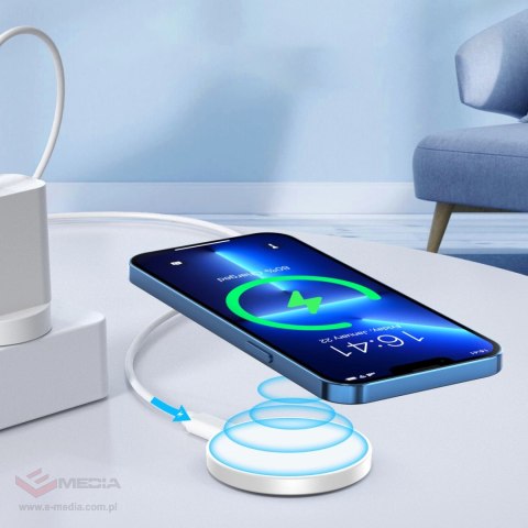 Ładowarka indukcyjna Choetech T603-F MagSafe z uchwytem - biała