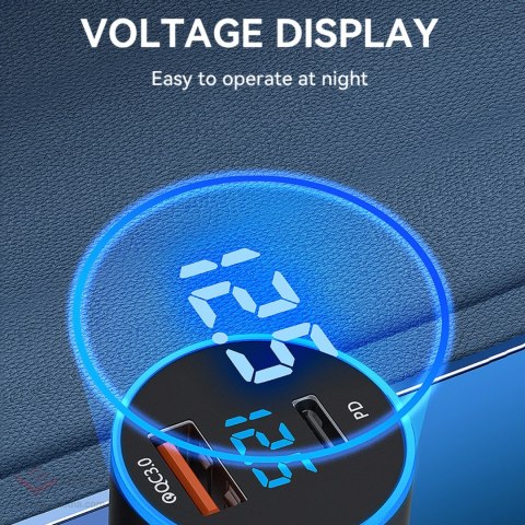 Ładowarka samochodowa Wozinsky WDCCAC USB-C USB-A 36W - czarna