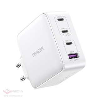 Szybka ładowarka GaN 3xUSB C / USB 100W PPS Ugreen CD226 - biała
