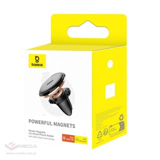Uchwyt samochodowy Baseus C40141201G13-00 magnetyczny na kratkę nawiewu - czarno-złoty