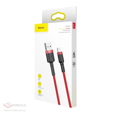 Kabel Baseus Cafule USB-A / Lightning 1.5A QC 3.0 2 m - czerwony