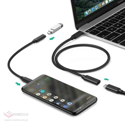 Kabel Ugreen 40574 USB-C - USB-C 5Gb/s 0,5m - czarny