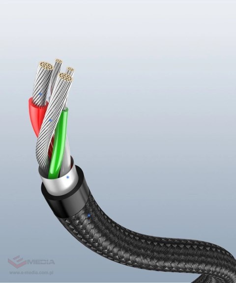 Kabel Ugreen US284 50941 USB-A (prosty) / USB-C (kątowy) 3A 1m - szary